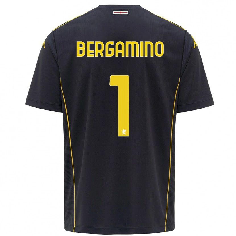 Danxen Criança Giovanni Bergamino #1 Preto Amarelo Camisola Guarda-Redes 2025/26 Camisa