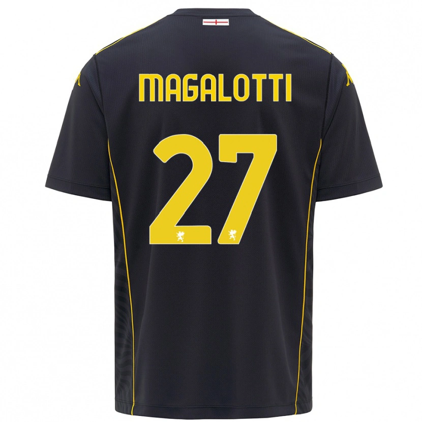 Danxen Criança Gabriele Magalotti #27 Preto Amarelo Camisola Guarda-Redes 2025/26 Camisa