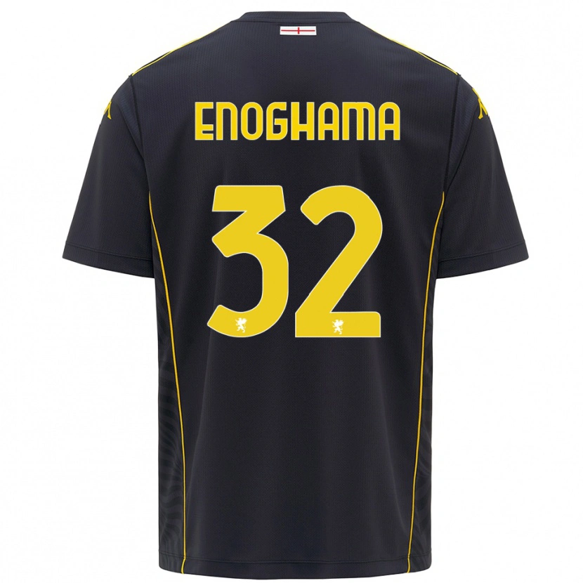 Danxen Criança Isaac Enoghama #32 Preto Amarelo Camisola Guarda-Redes 2025/26 Camisa