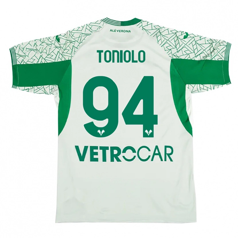 Danxen Criança Giacomo Toniolo #94 Verde Vermelho Camisola Guarda-Redes 2025/26 Camisa