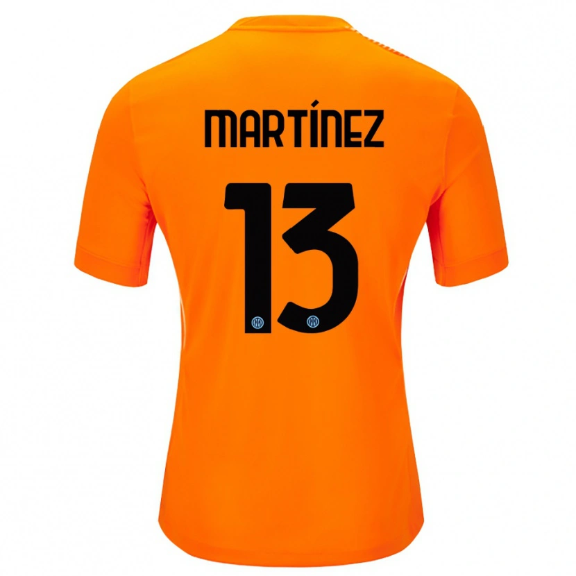 Danxen Criança Josep Martínez #13 Laranja Claro Preto Camisola Guarda-Redes 2025/26 Camisa