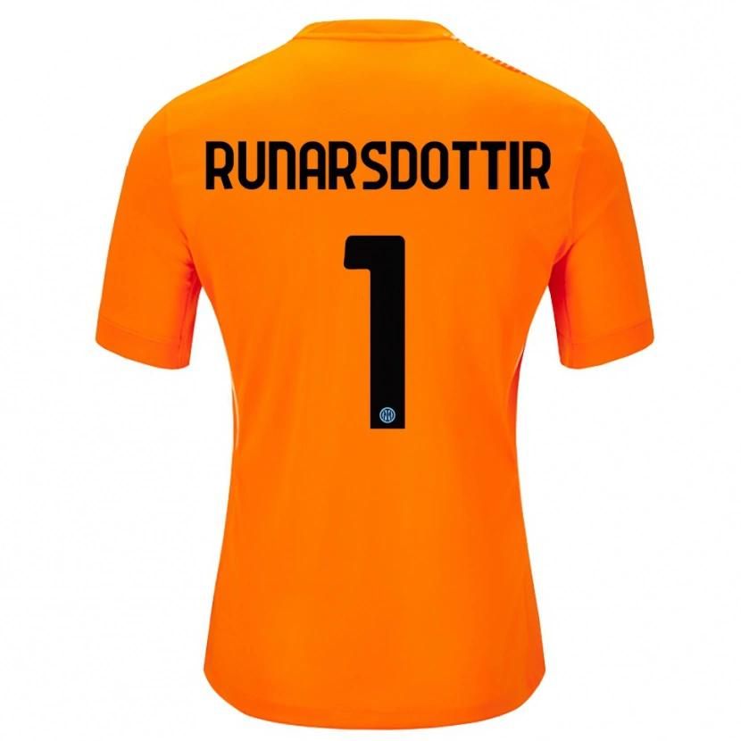 Danxen Criança Cecilía Rán Rúnarsdóttir #1 Laranja Claro Preto Camisola Guarda-Redes 2025/26 Camisa