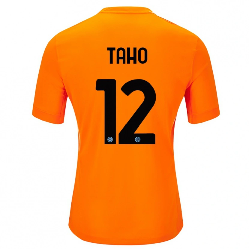 Danxen Criança Alain Taho #12 Laranja Claro Preto Camisola Guarda-Redes 2025/26 Camisa