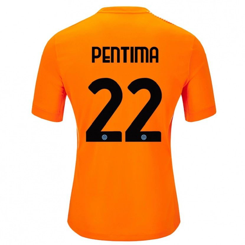 Danxen Criança Alessandro Pentima #22 Laranja Claro Preto Camisola Guarda-Redes 2025/26 Camisa
