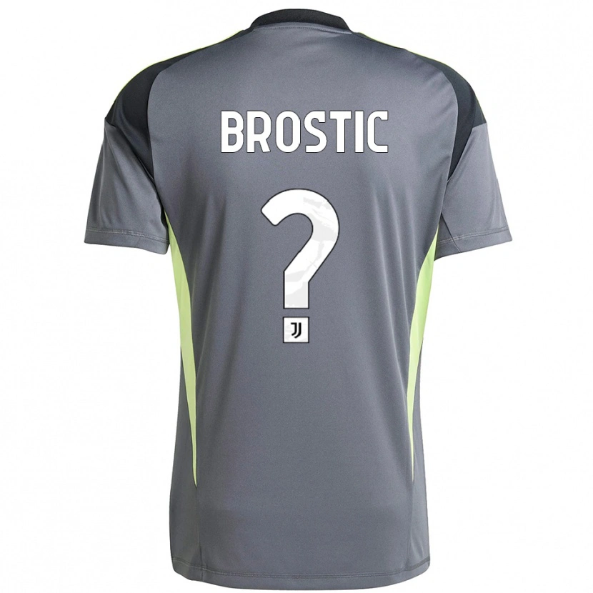 Danxen Criança Gabriel Brostic #0 Cinza Escuro Branco Camisola Guarda-Redes 2025/26 Camisa
