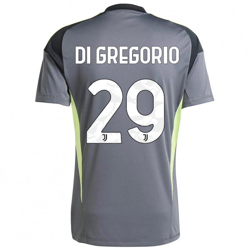 Danxen Criança Michele Di Gregorio #29 Cinza Escuro Branco Camisola Guarda-Redes 2025/26 Camisa