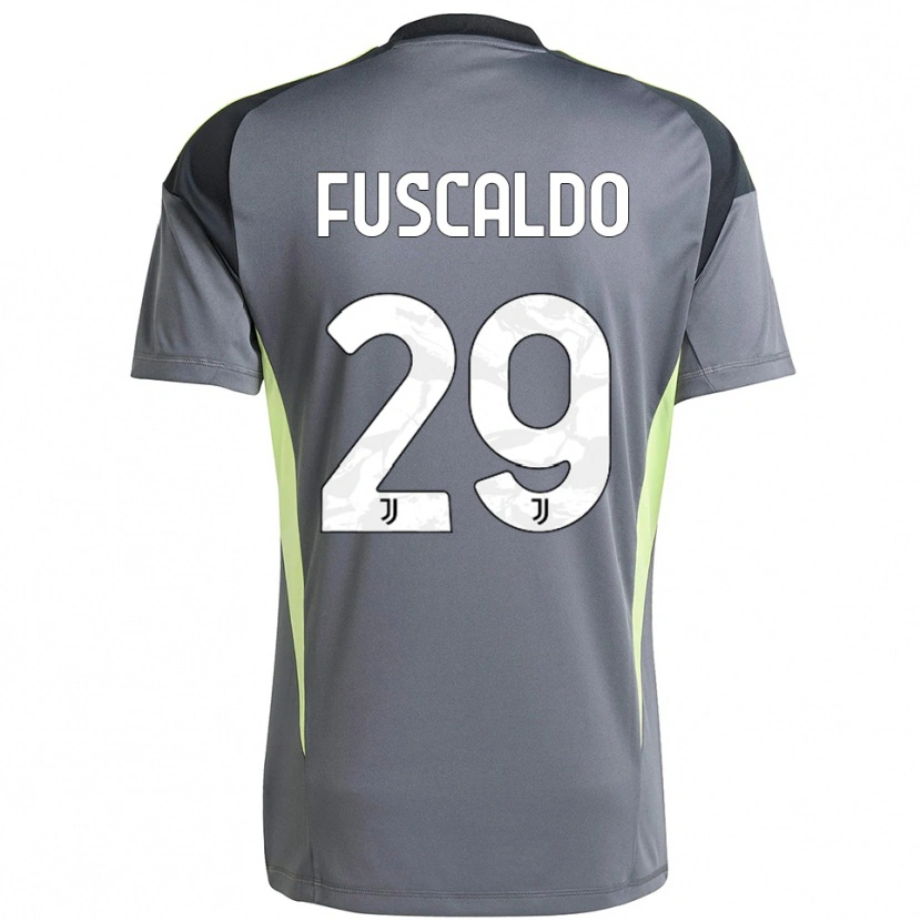 Danxen Criança Matteo Fuscaldo #29 Cinza Escuro Branco Camisola Guarda-Redes 2025/26 Camisa