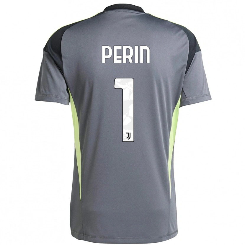 Danxen Criança Mattia Perin #1 Cinza Escuro Branco Camisola Guarda-Redes 2025/26 Camisa