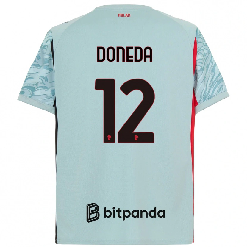 Danxen Criança Paolo Doneda #12 Azul Claro Vermelho Camisola Guarda-Redes 2025/26 Camisa