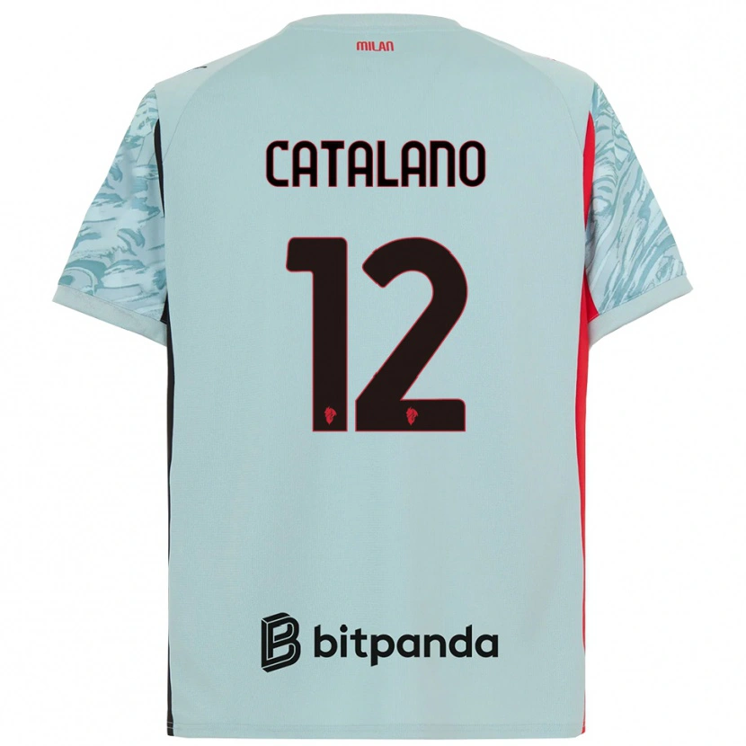 Danxen Criança Alessio Catalano #12 Azul Claro Vermelho Camisola Guarda-Redes 2025/26 Camisa