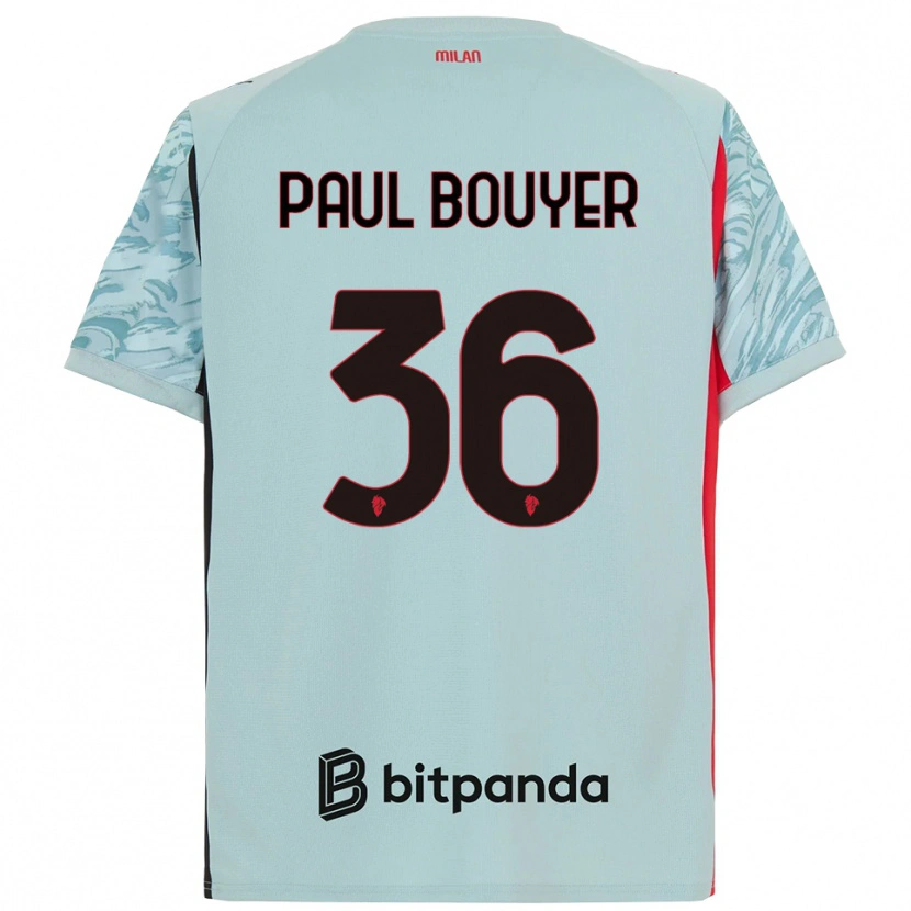 Danxen Criança Léo Paul Bouyer #36 Azul Claro Vermelho Camisola Guarda-Redes 2025/26 Camisa