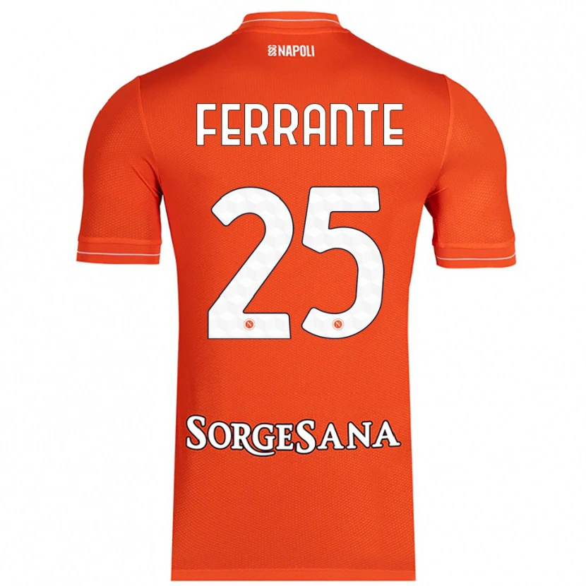Danxen Criança Mathias Ferrante #25 Laranja Vermelho Branco Camisola Guarda-Redes 2025/26 Camisa