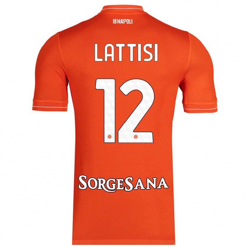 Danxen Criança Francesco Lattisi #12 Laranja Vermelho Branco Camisola Guarda-Redes 2025/26 Camisa