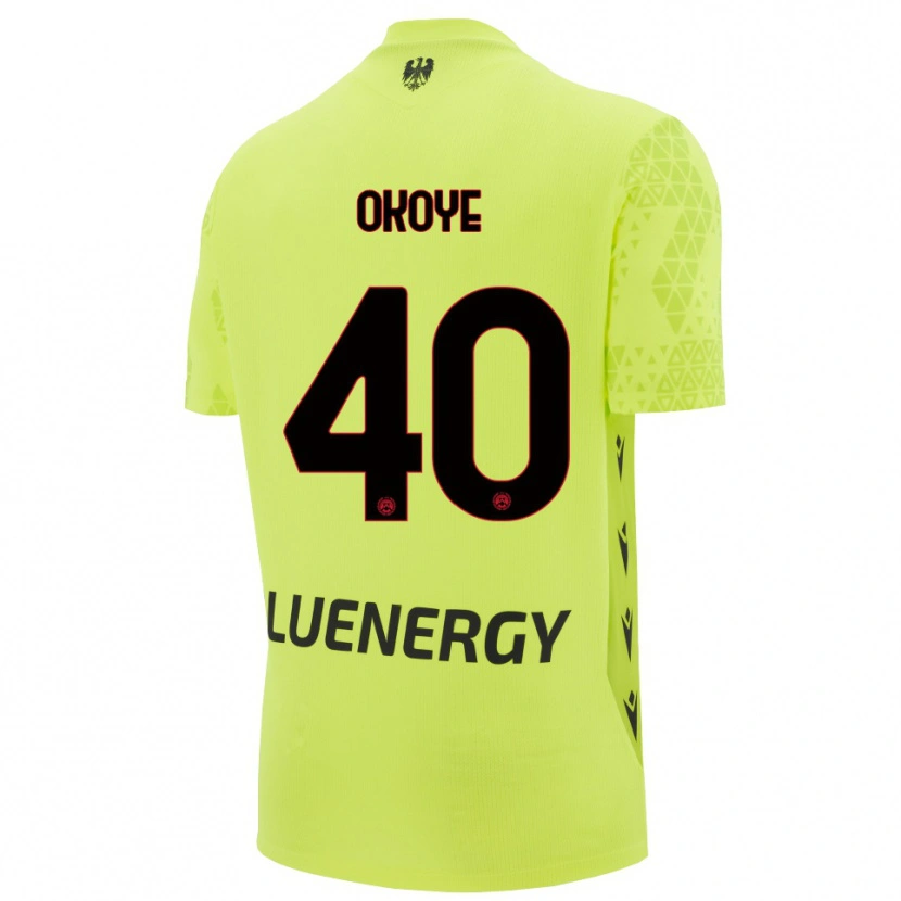 Danxen Criança Maduka Okoye #40 Verde Amarelo Preto Camisola Guarda-Redes 2025/26 Camisa