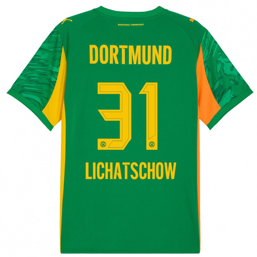 Danxen Criança Deniese Lichatschow #31 Verde Laranja Camisola Guarda-Redes 2025/26 Camisa
