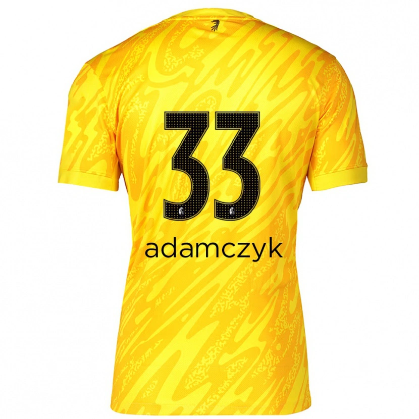 Danxen Criança Rebecca Adamczyk #33 Preto Amarelo Camisola Guarda-Redes 2025/26 Camisa