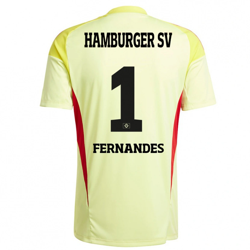 Danxen Criança Daniel Heuer Fernandes #1 Vermelho Amarelo Preto Camisola Guarda-Redes 2025/26 Camisa