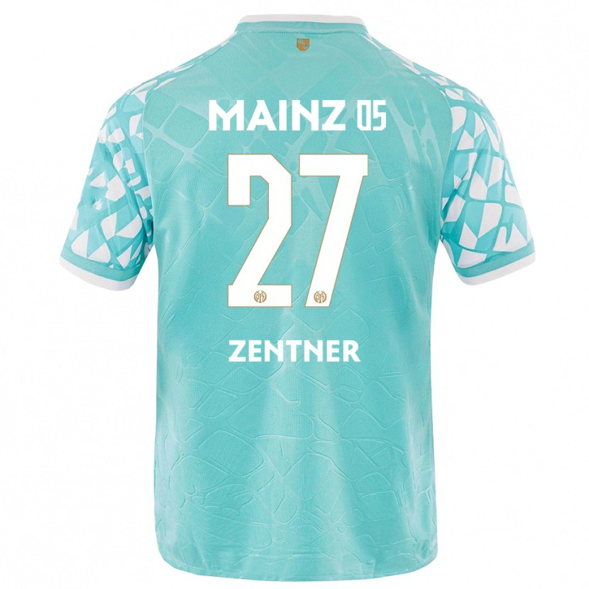 Danxen Criança Robin Zentner #27 Branco Turquesa Camisola Guarda-Redes 2025/26 Camisa