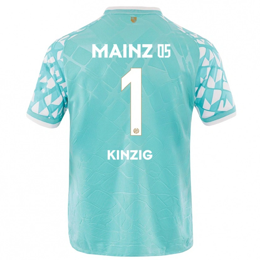 Danxen Criança Maximilian Kinzig #1 Branco Turquesa Camisola Guarda-Redes 2025/26 Camisa