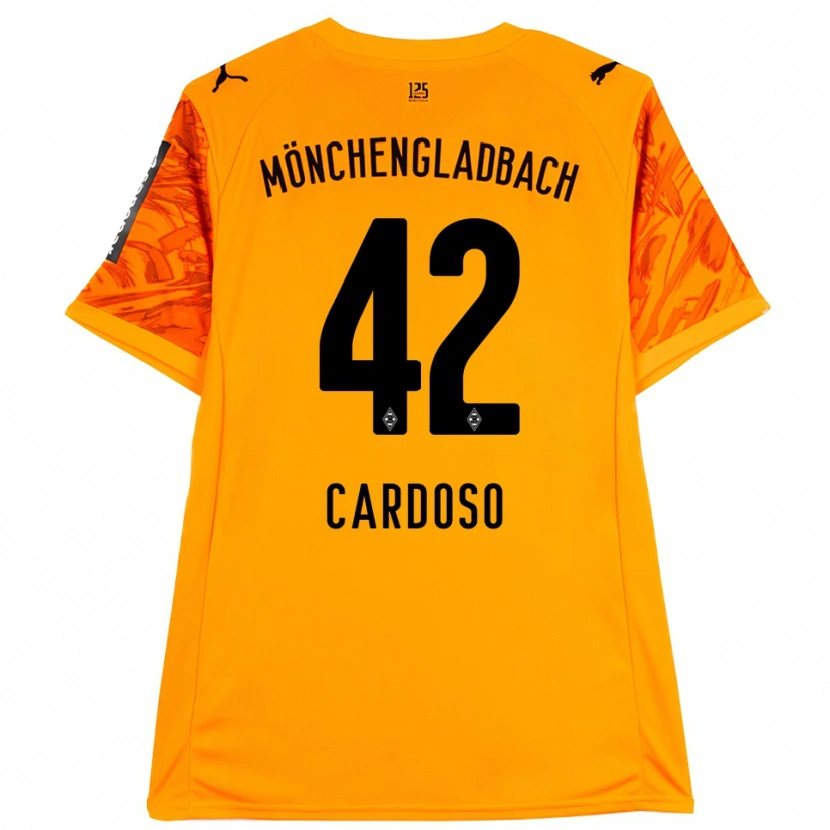 Danxen Criança Tiago Pereira Cardoso #42 Preto Amarelo Laranja Camisola Guarda-Redes 2025/26 Camisa