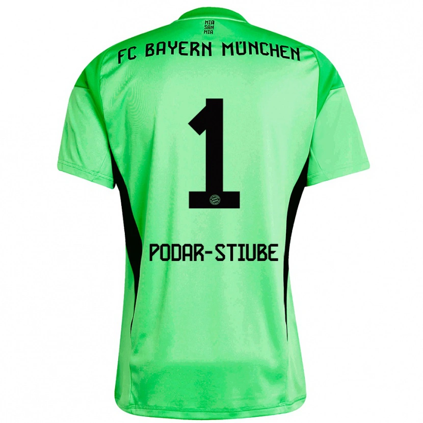 Danxen Criança David Podar-Stiube #1 Verde Amarelo Primavera Médio Camisola Guarda-Redes 2025/26 Camisa