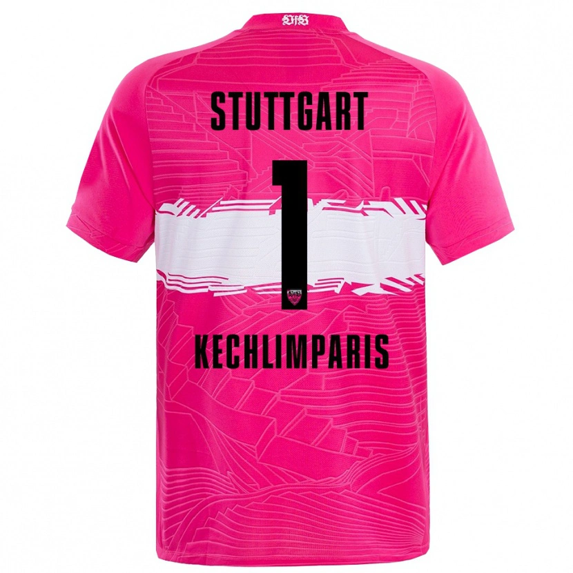 Danxen Criança Ioannis Kechlimparis #1 Preto Rosa Intenso Camisola Guarda-Redes 2025/26 Camisa