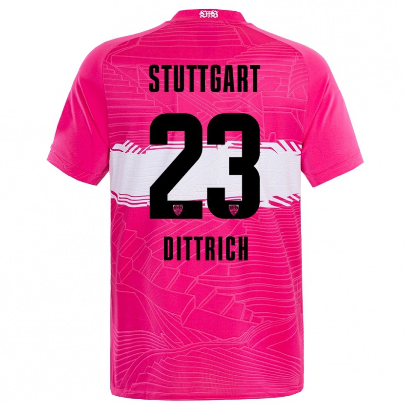 Danxen Criança Robin Dittrich #23 Preto Rosa Intenso Camisola Guarda-Redes 2025/26 Camisa