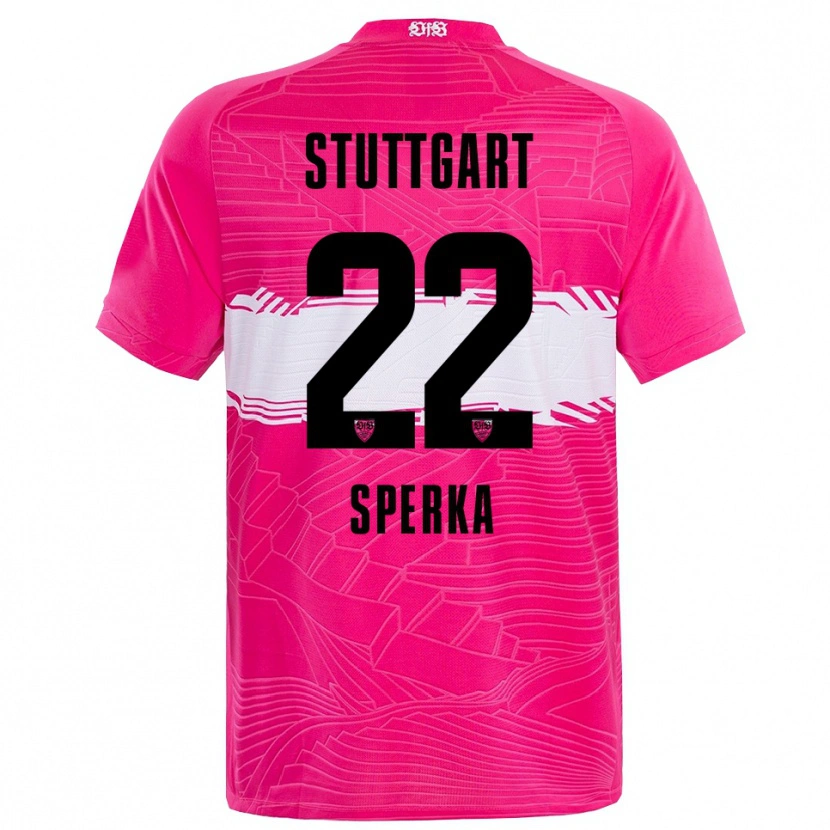 Danxen Criança Bastian Sperka #22 Preto Rosa Intenso Camisola Guarda-Redes 2025/26 Camisa