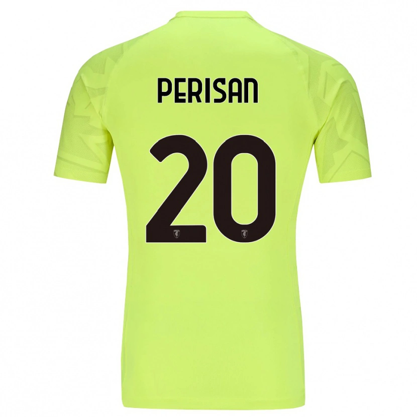 Danxen Criança Samuele Perisan #20 Verde Fluorescente Camisola Guarda-Redes 2025/26 Camisa