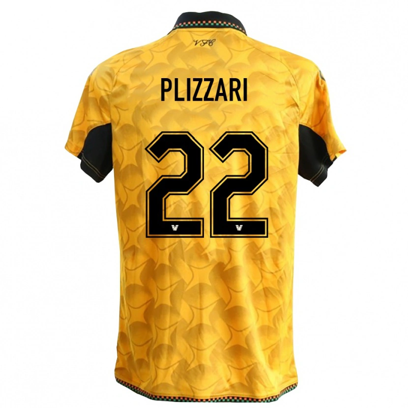 Danxen Criança Alessandro Plizzari #22 Amarelo Preto Camisola Guarda-Redes 2025/26 Camisa
