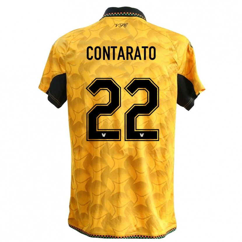 Danxen Criança Ettore Contarato #22 Amarelo Preto Camisola Guarda-Redes 2025/26 Camisa
