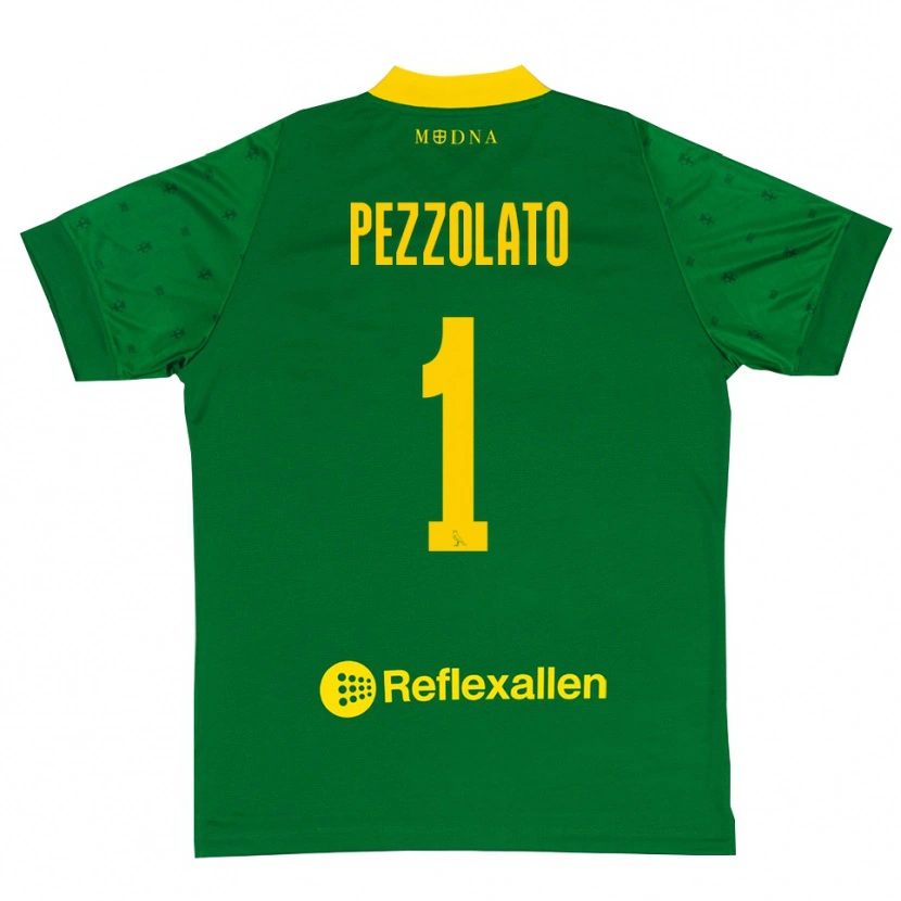 Danxen Criança Michele Pezzolato #1 Verde Amarelo Camisola Guarda-Redes 2025/26 Camisa