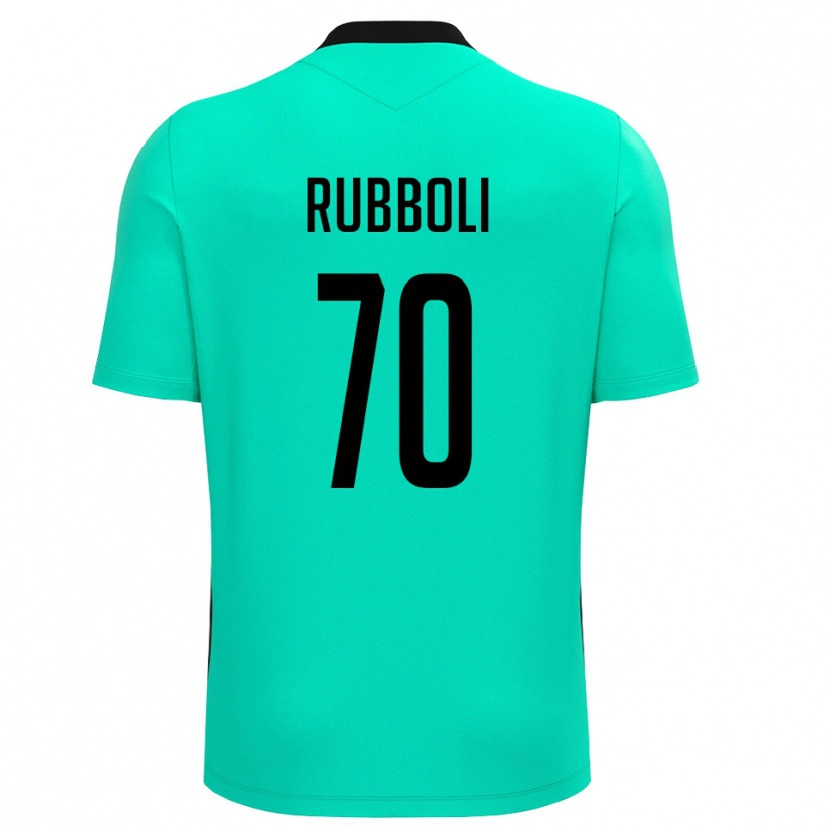 Danxen Criança Lorenzo Rubboli #70 Turquesa Preto Camisola Guarda-Redes 2025/26 Camisa