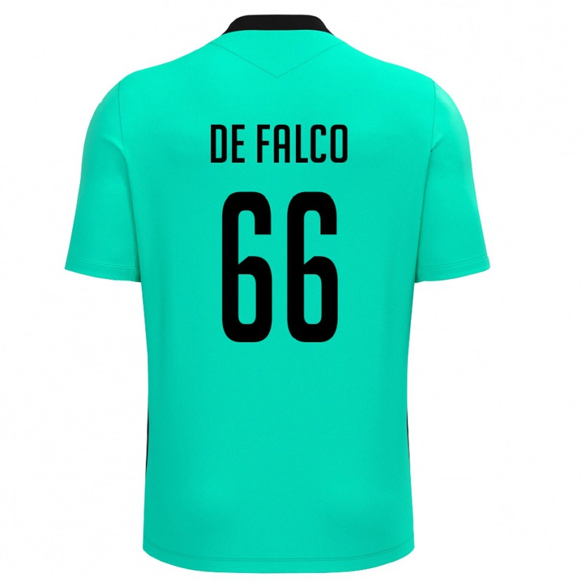 Danxen Criança Cristian De Falco #66 Turquesa Preto Camisola Guarda-Redes 2025/26 Camisa