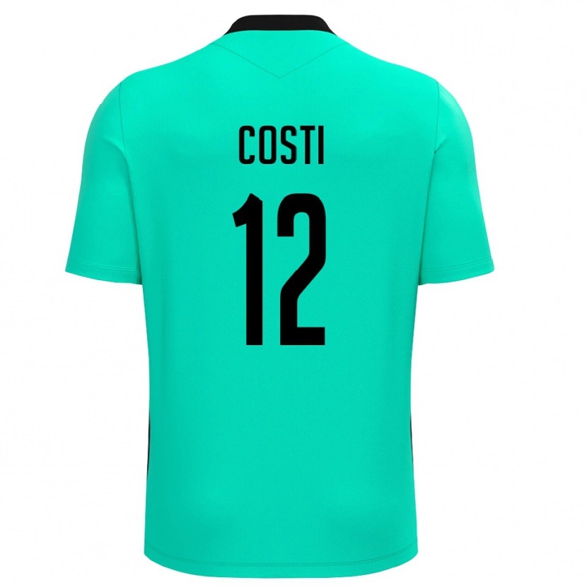Danxen Criança Filippo Costi #12 Turquesa Preto Camisola Guarda-Redes 2025/26 Camisa