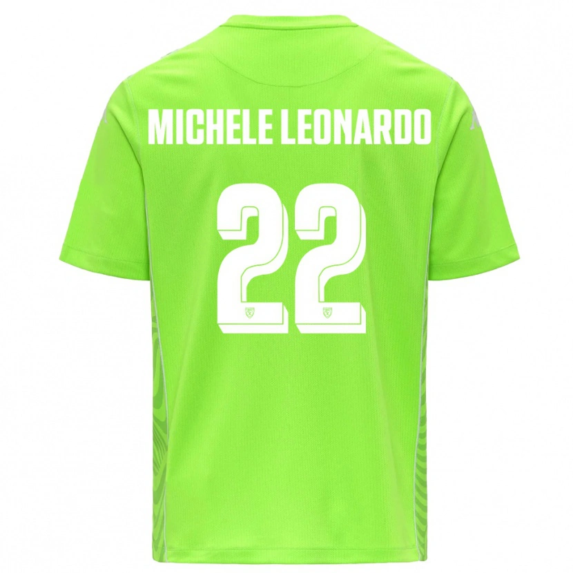 Danxen Criança Matteo Michele Leonardo #22 Verde Grama Branco Camisola Guarda-Redes 2025/26 Camisa