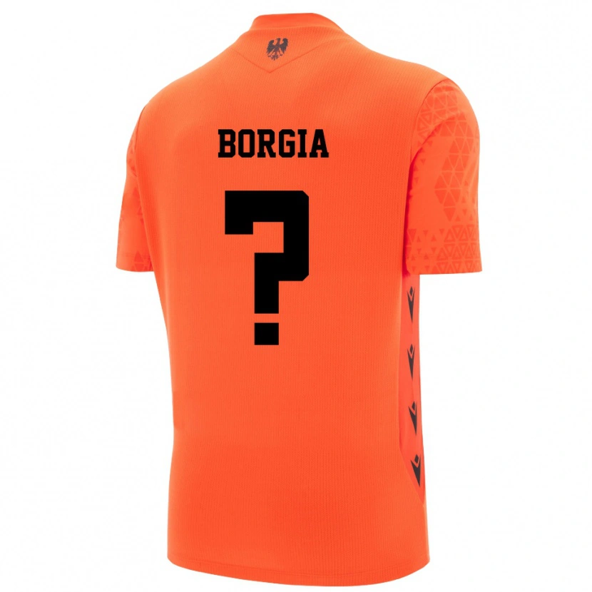 Danxen Criança Francesco Borgia #0 Laranja Escuro Preto Camisola Guarda-Redes 2025/26 Camisa