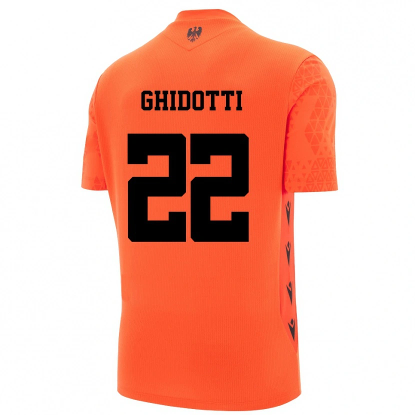 Danxen Criança Simone Ghidotti #22 Laranja Escuro Preto Camisola Guarda-Redes 2025/26 Camisa