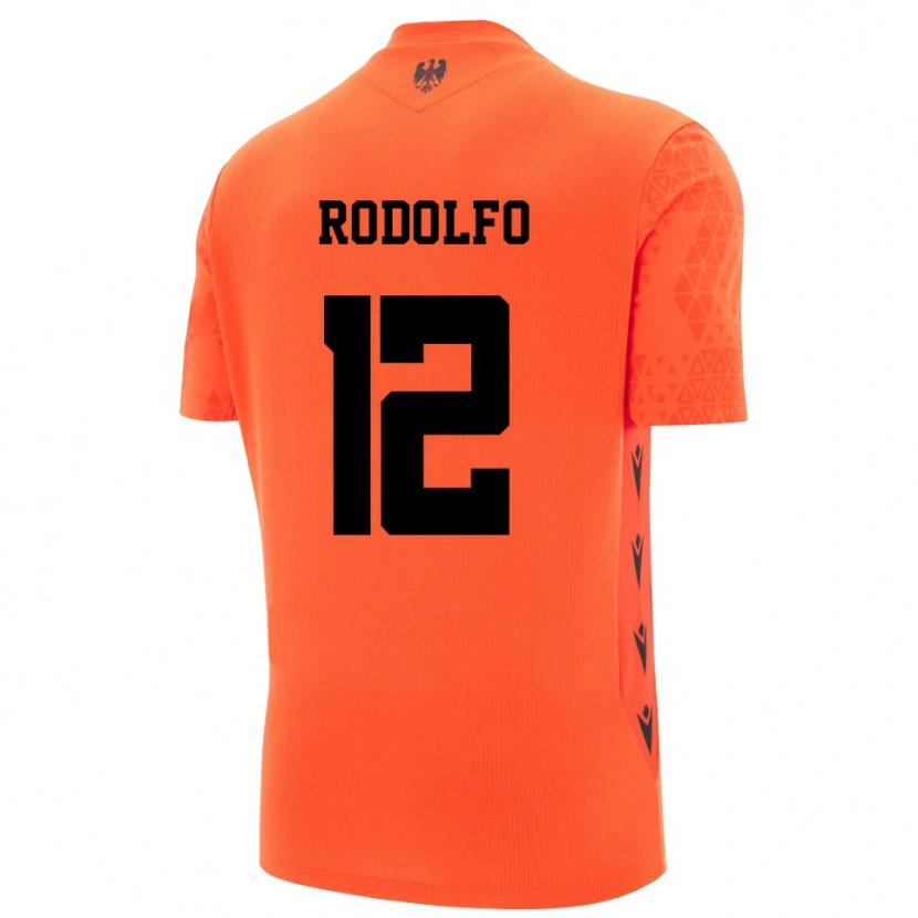 Danxen Criança Luca Rodolfo #12 Laranja Escuro Preto Camisola Guarda-Redes 2025/26 Camisa