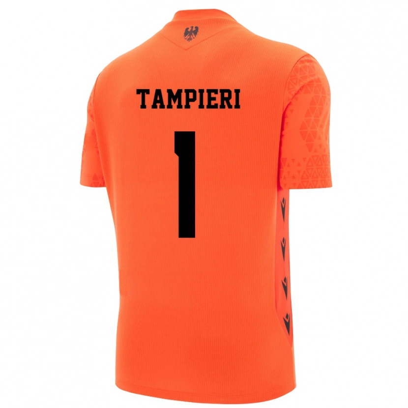 Danxen Criança Amanda Tampieri #1 Laranja Escuro Preto Camisola Guarda-Redes 2025/26 Camisa