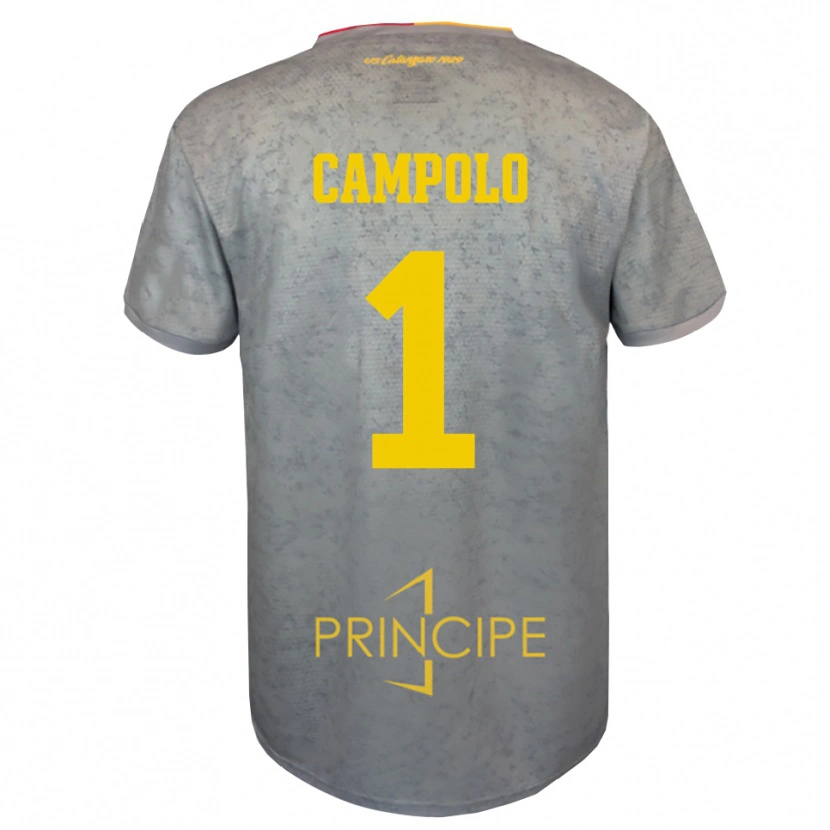 Danxen Criança Alessandro Campolo #1 Prata Marrom Arenoso Camisola Guarda-Redes 2025/26 Camisa
