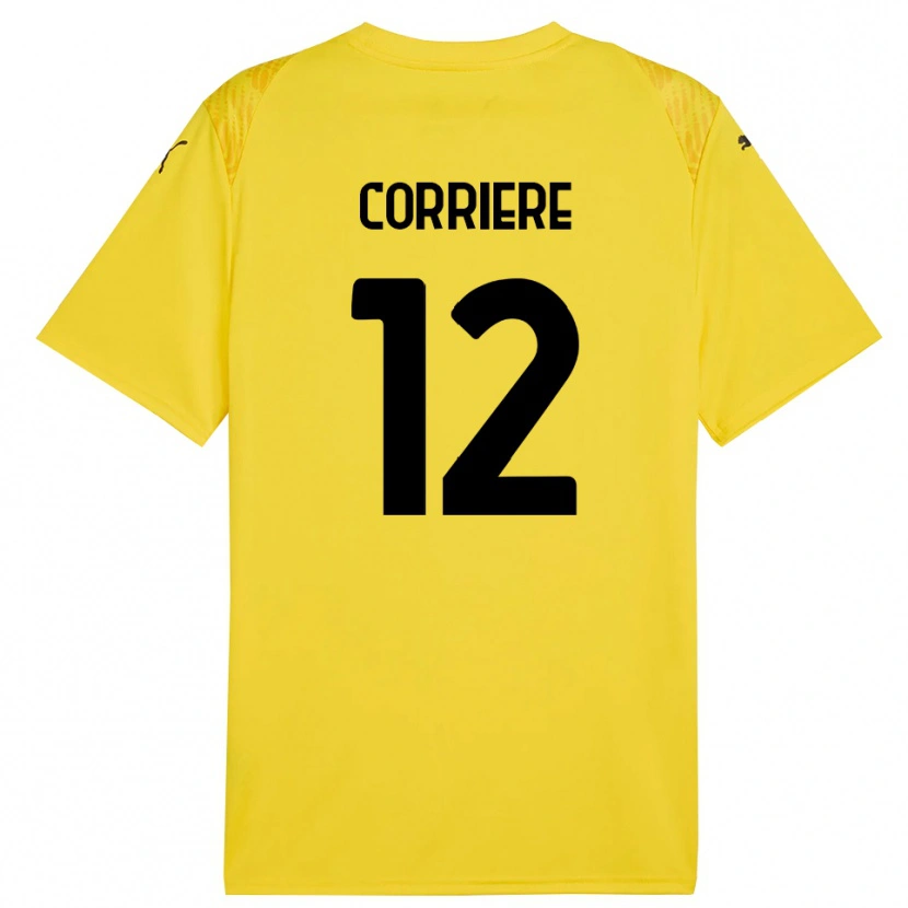 Danxen Criança Francesco Corriere #12 Amarelo Preto Camisola Guarda-Redes 2025/26 Camisa
