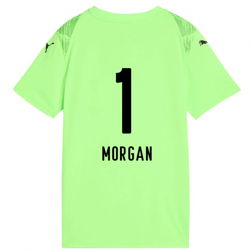 Danxen Criança Kevin Morgan #1 Preto Verde Pálido Camisola Guarda-Redes 2025/26 Camisa