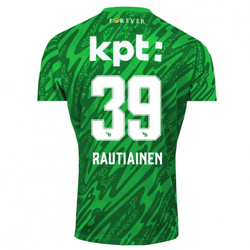 Danxen Criança Iina Rautiainen #39 Branco Verde Camisola Guarda-Redes 2025/26 Camisa