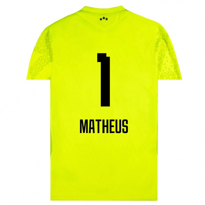 Danxen Criança Matheus #1 Preto Verde Amarelo Camisola Guarda-Redes 2025/26 Camisa