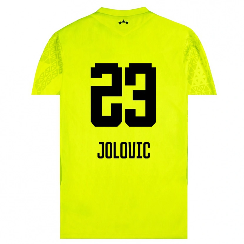 Danxen Criança Bogdan Jolovic #23 Preto Verde Amarelo Camisola Guarda-Redes 2025/26 Camisa
