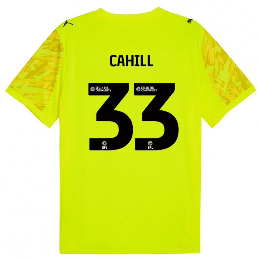 Danxen Criança Killian Cahill #33 Verde Fluorescente Camisola Guarda-Redes 2025/26 Camisa