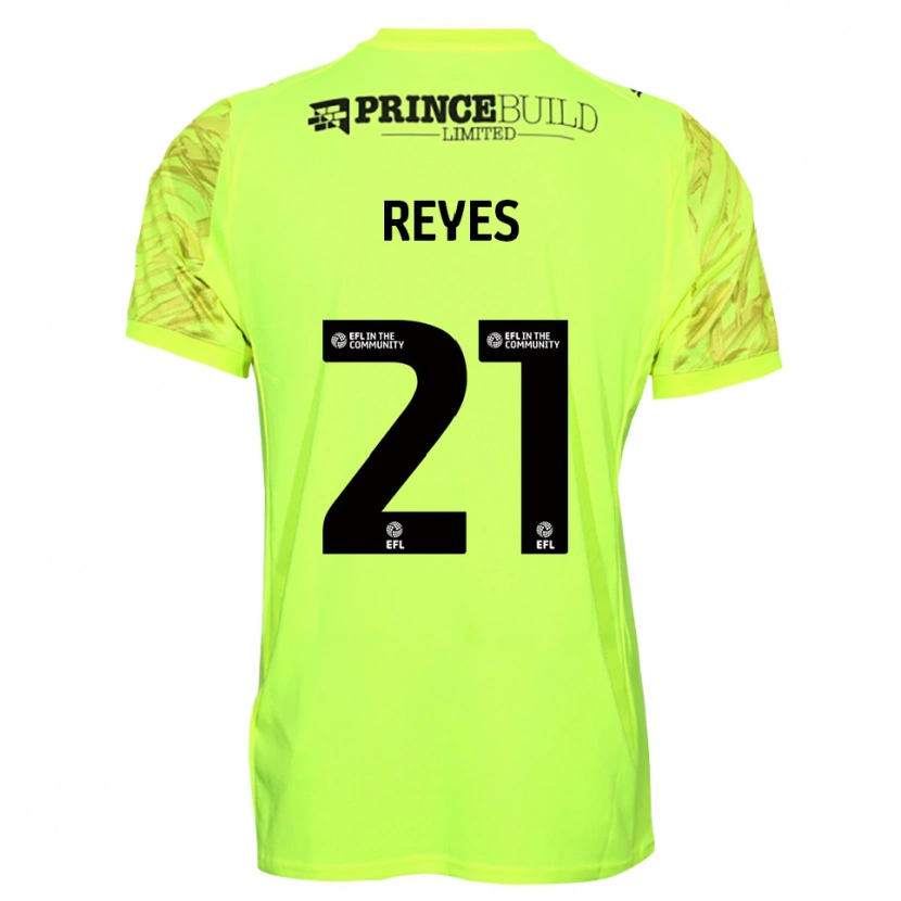 Danxen Criança Vicente Reyes #21 Preto Verde Fluorescente Camisola Guarda-Redes 2025/26 Camisa
