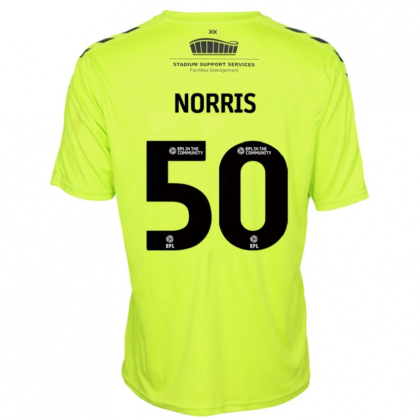 Danxen Criança Will Norris #50 Verde Fluorescente Camisola Guarda-Redes 2025/26 Camisa