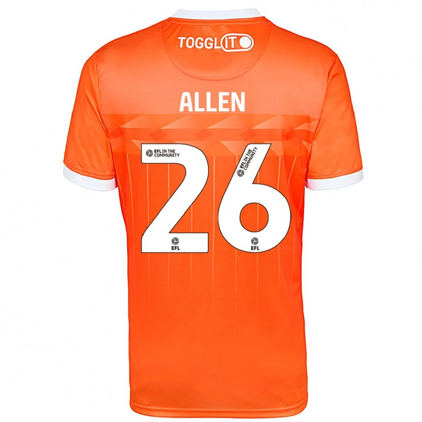Danxen Criança Lauren Allen #26 Branco Laranja Camisola Guarda-Redes 2025/26 Camisa